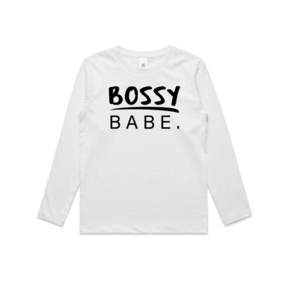 Bossy Babe - Kids Long Sleeve Tee Thumbnail