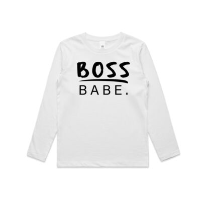 Boss Babe - Long Sleeve Kids Tee Thumbnail