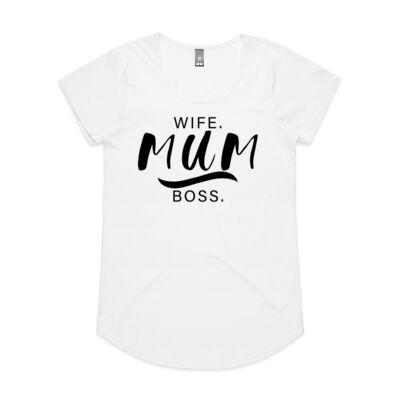Wife Mum Boss - Woman's MALI Tee Thumbnail
