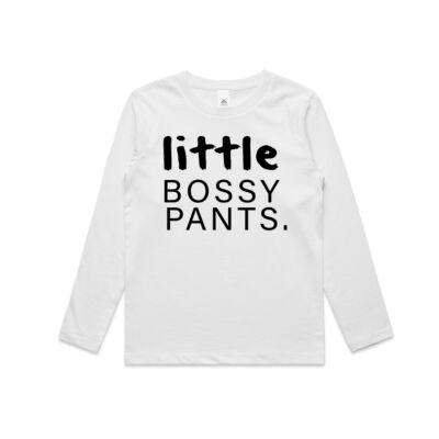 Little Bossy Pants - Kids Long Sleeve Tee Thumbnail
