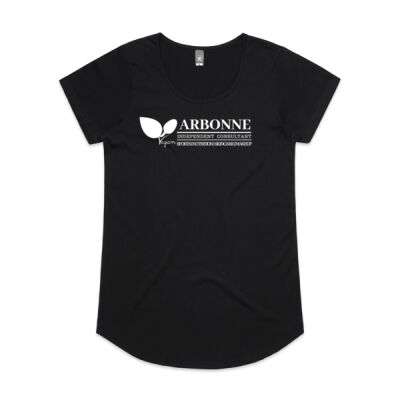 Arbonne Black and White Woman's MALI Tee - Womens Mali Tee Thumbnail