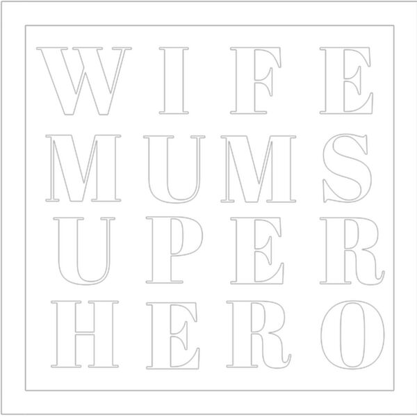 WIFE MUM SUPER HERO white Thumbnail